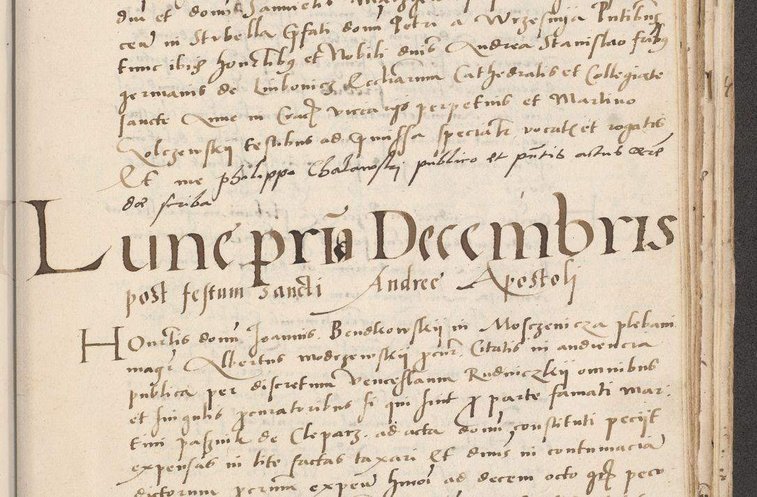 Zdjęcie nr 613 dla obiektu archiwalnego: Acta actorum causarum, sentenciarum et obligacionum coram reverendo patre domino Paulo Crassowsky Warssoviensi et Omnium Sanctorum preposito, canonico et officiali generali Cracoviensi ad annum Domini millesimum quingentesimum quadraresimum quatrum, cuius indicio est secunda pontificatus sanctissimi in Christo patris et domini nostri domini Pauli divina providencia pape tercii anno ipsius decimo, a die ac mense infrascriptis feliciter continuantur