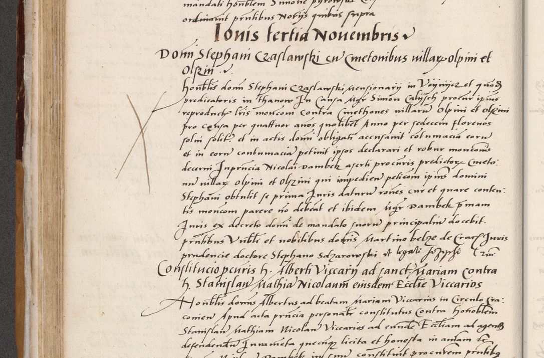 Zdjęcie nr 204 dla obiektu archiwalnego: Acta actorum coram reverendo patre domino Benedicto Isdbienski cancellario Gnesnesi, canonico et reverendissimi in Christo patris et domini domini Petri Dei gratia archiepiscopi Gnesnensis et episcopi Cracoviensis sedisque apostolice legati nati et primatis Regni Polonie, vicarioque in spiritualibus generali Cracoviensi ad annum Domini millesimum quingentisimum quadragesimum primum, cuius indictio est quatuordecima, pontificatus sanctissimi in Christo patris et domini nostri domini Pauli divina providencia pape tercii, anno ipsius septimo, feliciter continuantur. Dii cepta secundent