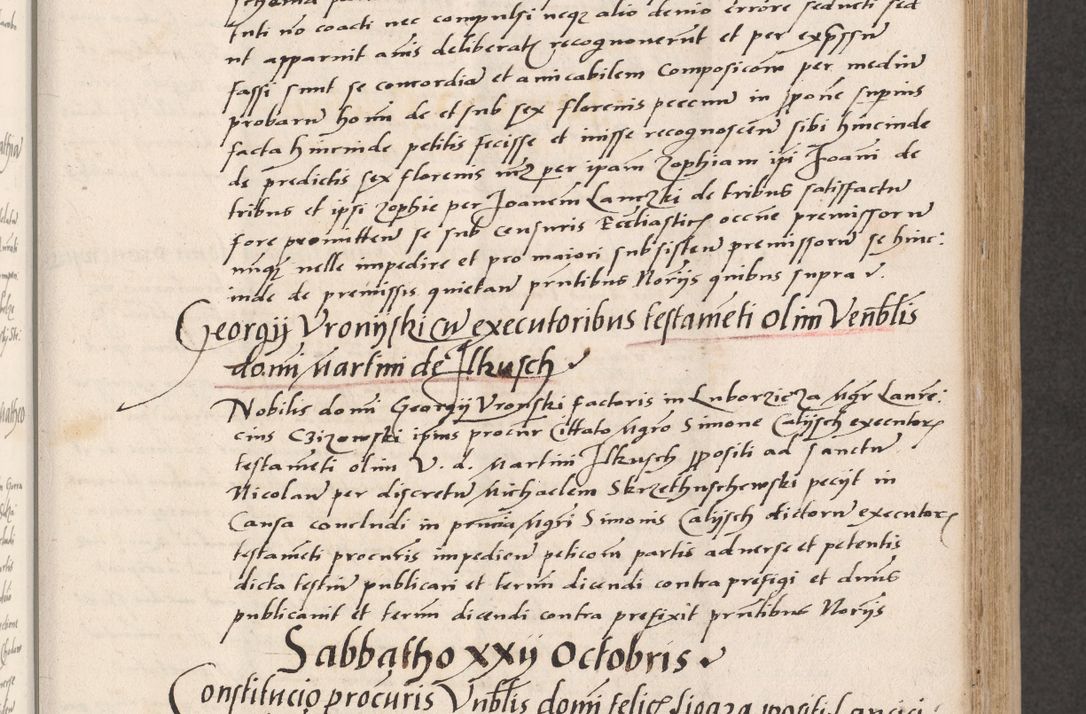 Zdjęcie nr 195 dla obiektu archiwalnego: Acta actorum coram reverendo patre domino Benedicto Isdbienski cancellario Gnesnesi, canonico et reverendissimi in Christo patris et domini domini Petri Dei gratia archiepiscopi Gnesnensis et episcopi Cracoviensis sedisque apostolice legati nati et primatis Regni Polonie, vicarioque in spiritualibus generali Cracoviensi ad annum Domini millesimum quingentisimum quadragesimum primum, cuius indictio est quatuordecima, pontificatus sanctissimi in Christo patris et domini nostri domini Pauli divina providencia pape tercii, anno ipsius septimo, feliciter continuantur. Dii cepta secundent