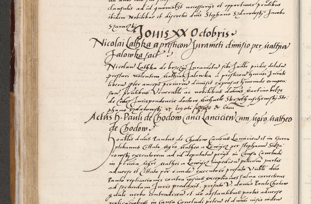 Zdjęcie nr 194 dla obiektu archiwalnego: Acta actorum coram reverendo patre domino Benedicto Isdbienski cancellario Gnesnesi, canonico et reverendissimi in Christo patris et domini domini Petri Dei gratia archiepiscopi Gnesnensis et episcopi Cracoviensis sedisque apostolice legati nati et primatis Regni Polonie, vicarioque in spiritualibus generali Cracoviensi ad annum Domini millesimum quingentisimum quadragesimum primum, cuius indictio est quatuordecima, pontificatus sanctissimi in Christo patris et domini nostri domini Pauli divina providencia pape tercii, anno ipsius septimo, feliciter continuantur. Dii cepta secundent