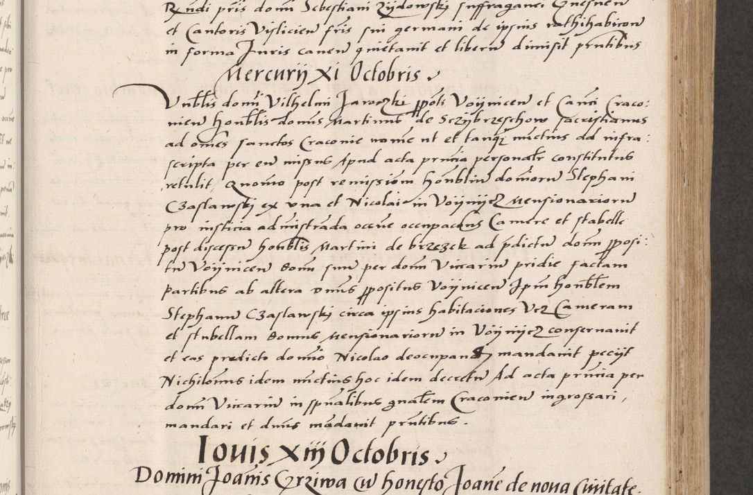 Zdjęcie nr 185 dla obiektu archiwalnego: Acta actorum coram reverendo patre domino Benedicto Isdbienski cancellario Gnesnesi, canonico et reverendissimi in Christo patris et domini domini Petri Dei gratia archiepiscopi Gnesnensis et episcopi Cracoviensis sedisque apostolice legati nati et primatis Regni Polonie, vicarioque in spiritualibus generali Cracoviensi ad annum Domini millesimum quingentisimum quadragesimum primum, cuius indictio est quatuordecima, pontificatus sanctissimi in Christo patris et domini nostri domini Pauli divina providencia pape tercii, anno ipsius septimo, feliciter continuantur. Dii cepta secundent
