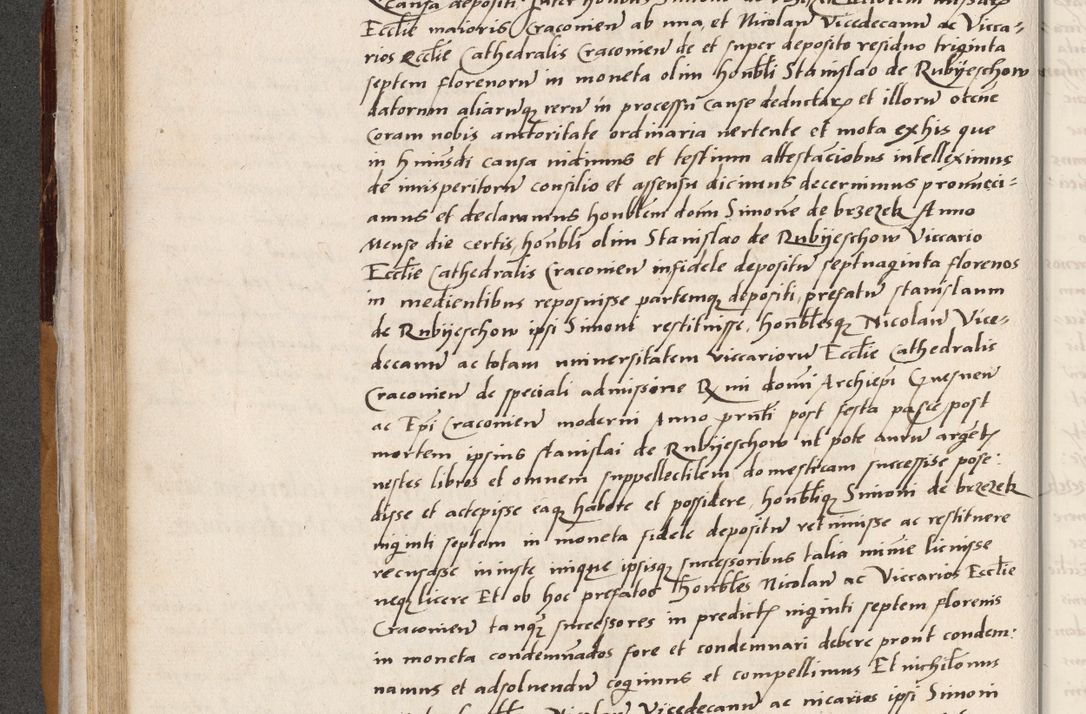 Zdjęcie nr 170 dla obiektu archiwalnego: Acta actorum coram reverendo patre domino Benedicto Isdbienski cancellario Gnesnesi, canonico et reverendissimi in Christo patris et domini domini Petri Dei gratia archiepiscopi Gnesnensis et episcopi Cracoviensis sedisque apostolice legati nati et primatis Regni Polonie, vicarioque in spiritualibus generali Cracoviensi ad annum Domini millesimum quingentisimum quadragesimum primum, cuius indictio est quatuordecima, pontificatus sanctissimi in Christo patris et domini nostri domini Pauli divina providencia pape tercii, anno ipsius septimo, feliciter continuantur. Dii cepta secundent