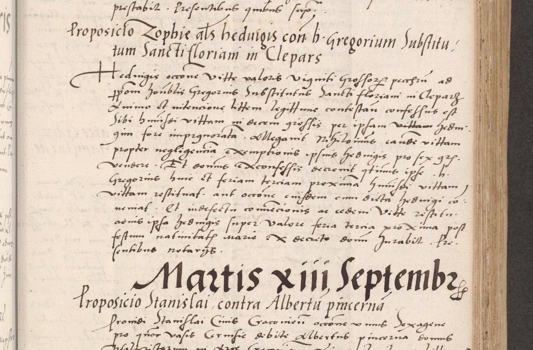 Zdjęcie nr 163 dla obiektu archiwalnego: Acta actorum coram reverendo patre domino Benedicto Isdbienski cancellario Gnesnesi, canonico et reverendissimi in Christo patris et domini domini Petri Dei gratia archiepiscopi Gnesnensis et episcopi Cracoviensis sedisque apostolice legati nati et primatis Regni Polonie, vicarioque in spiritualibus generali Cracoviensi ad annum Domini millesimum quingentisimum quadragesimum primum, cuius indictio est quatuordecima, pontificatus sanctissimi in Christo patris et domini nostri domini Pauli divina providencia pape tercii, anno ipsius septimo, feliciter continuantur. Dii cepta secundent