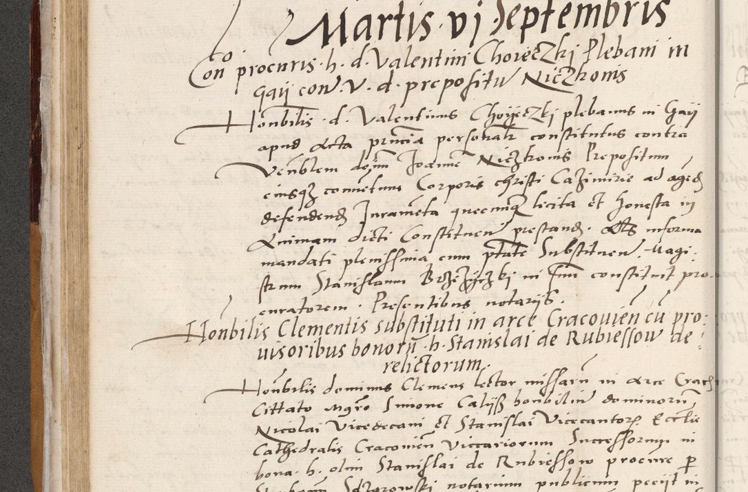 Zdjęcie nr 160 dla obiektu archiwalnego: Acta actorum coram reverendo patre domino Benedicto Isdbienski cancellario Gnesnesi, canonico et reverendissimi in Christo patris et domini domini Petri Dei gratia archiepiscopi Gnesnensis et episcopi Cracoviensis sedisque apostolice legati nati et primatis Regni Polonie, vicarioque in spiritualibus generali Cracoviensi ad annum Domini millesimum quingentisimum quadragesimum primum, cuius indictio est quatuordecima, pontificatus sanctissimi in Christo patris et domini nostri domini Pauli divina providencia pape tercii, anno ipsius septimo, feliciter continuantur. Dii cepta secundent