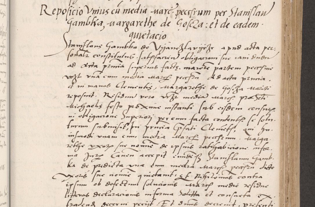 Zdjęcie nr 159 dla obiektu archiwalnego: Acta actorum coram reverendo patre domino Benedicto Isdbienski cancellario Gnesnesi, canonico et reverendissimi in Christo patris et domini domini Petri Dei gratia archiepiscopi Gnesnensis et episcopi Cracoviensis sedisque apostolice legati nati et primatis Regni Polonie, vicarioque in spiritualibus generali Cracoviensi ad annum Domini millesimum quingentisimum quadragesimum primum, cuius indictio est quatuordecima, pontificatus sanctissimi in Christo patris et domini nostri domini Pauli divina providencia pape tercii, anno ipsius septimo, feliciter continuantur. Dii cepta secundent