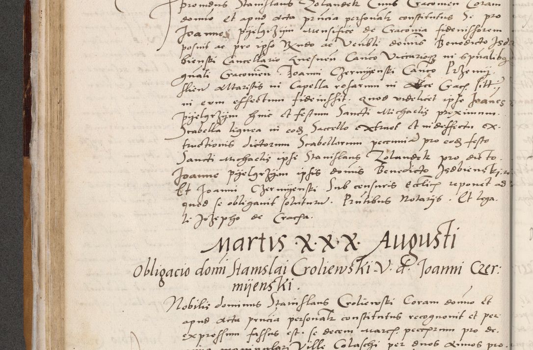 Zdjęcie nr 150 dla obiektu archiwalnego: Acta actorum coram reverendo patre domino Benedicto Isdbienski cancellario Gnesnesi, canonico et reverendissimi in Christo patris et domini domini Petri Dei gratia archiepiscopi Gnesnensis et episcopi Cracoviensis sedisque apostolice legati nati et primatis Regni Polonie, vicarioque in spiritualibus generali Cracoviensi ad annum Domini millesimum quingentisimum quadragesimum primum, cuius indictio est quatuordecima, pontificatus sanctissimi in Christo patris et domini nostri domini Pauli divina providencia pape tercii, anno ipsius septimo, feliciter continuantur. Dii cepta secundent