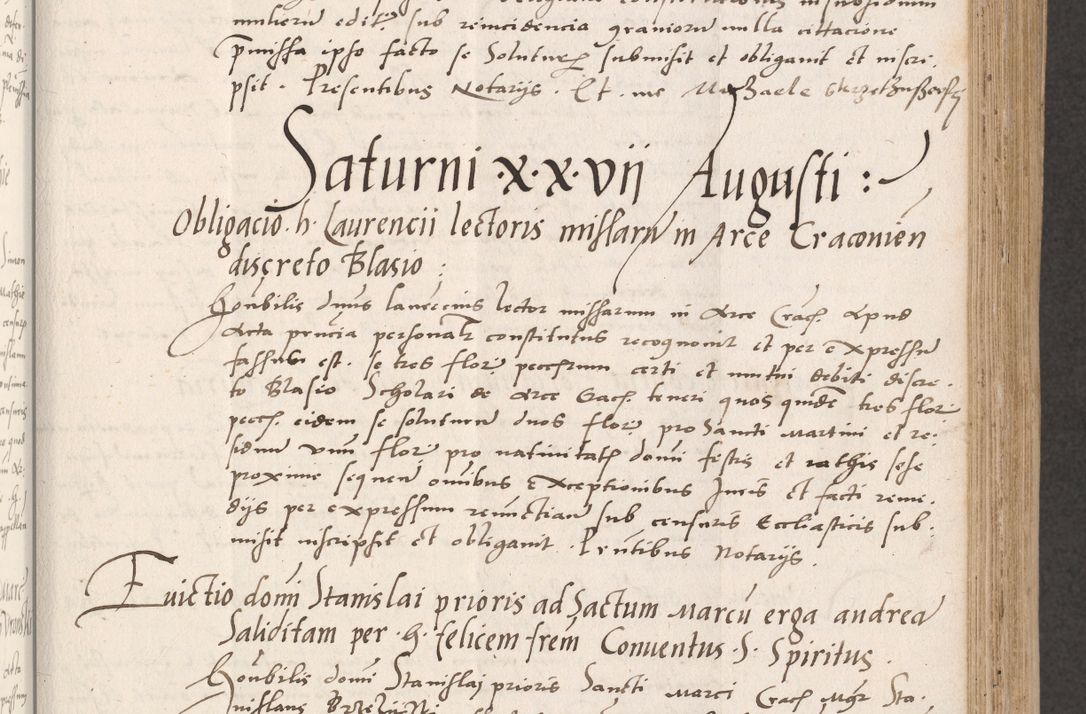 Zdjęcie nr 147 dla obiektu archiwalnego: Acta actorum coram reverendo patre domino Benedicto Isdbienski cancellario Gnesnesi, canonico et reverendissimi in Christo patris et domini domini Petri Dei gratia archiepiscopi Gnesnensis et episcopi Cracoviensis sedisque apostolice legati nati et primatis Regni Polonie, vicarioque in spiritualibus generali Cracoviensi ad annum Domini millesimum quingentisimum quadragesimum primum, cuius indictio est quatuordecima, pontificatus sanctissimi in Christo patris et domini nostri domini Pauli divina providencia pape tercii, anno ipsius septimo, feliciter continuantur. Dii cepta secundent