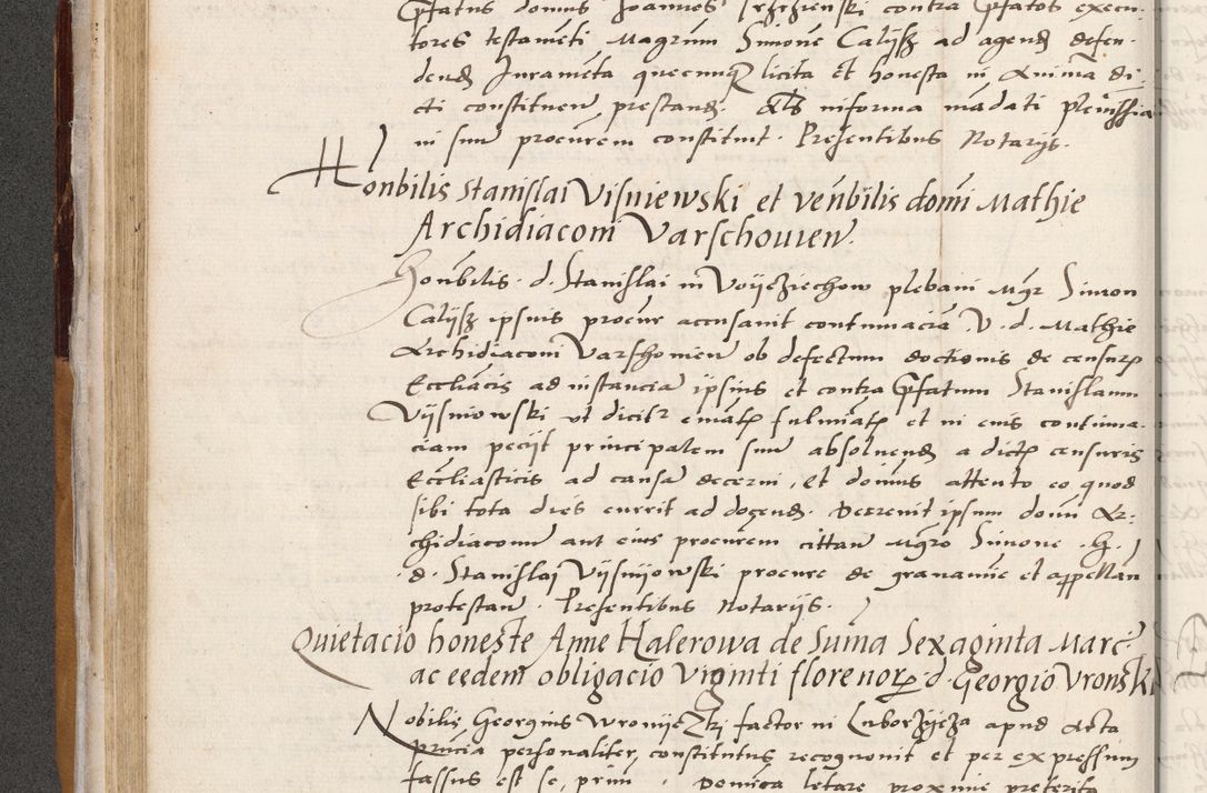Zdjęcie nr 146 dla obiektu archiwalnego: Acta actorum coram reverendo patre domino Benedicto Isdbienski cancellario Gnesnesi, canonico et reverendissimi in Christo patris et domini domini Petri Dei gratia archiepiscopi Gnesnensis et episcopi Cracoviensis sedisque apostolice legati nati et primatis Regni Polonie, vicarioque in spiritualibus generali Cracoviensi ad annum Domini millesimum quingentisimum quadragesimum primum, cuius indictio est quatuordecima, pontificatus sanctissimi in Christo patris et domini nostri domini Pauli divina providencia pape tercii, anno ipsius septimo, feliciter continuantur. Dii cepta secundent
