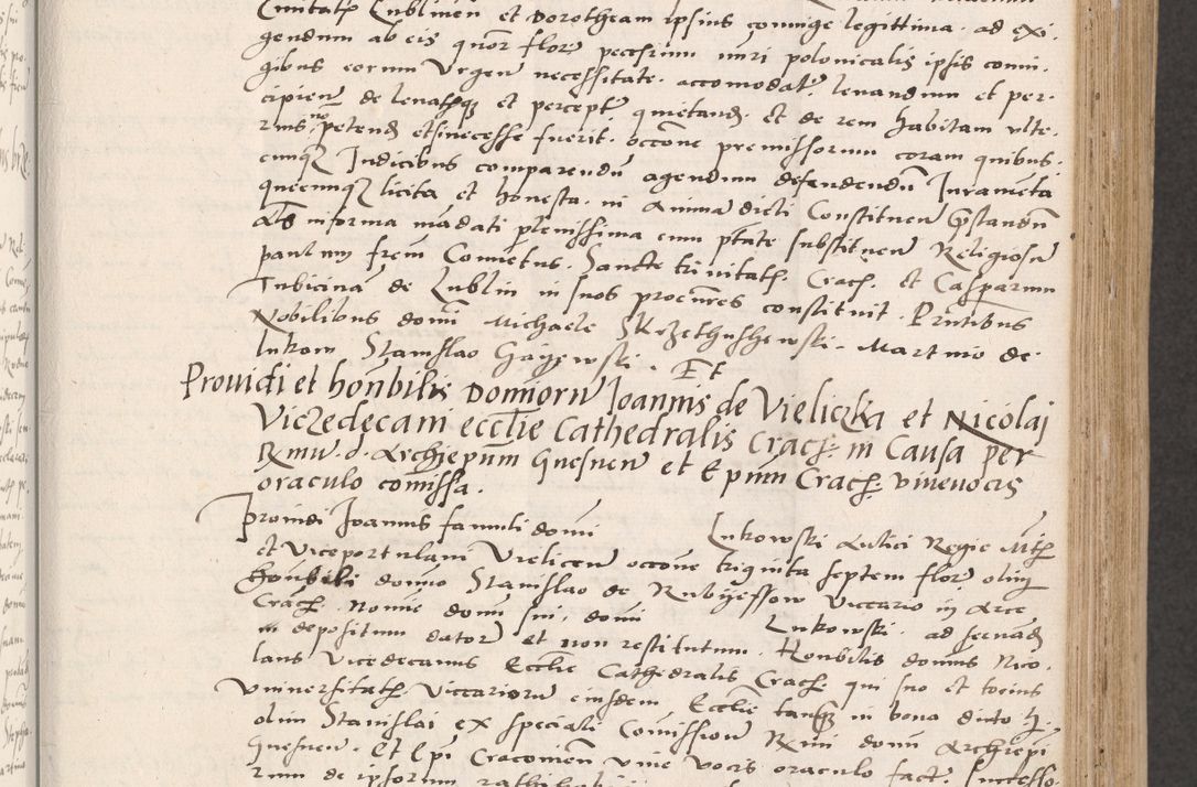 Zdjęcie nr 135 dla obiektu archiwalnego: Acta actorum coram reverendo patre domino Benedicto Isdbienski cancellario Gnesnesi, canonico et reverendissimi in Christo patris et domini domini Petri Dei gratia archiepiscopi Gnesnensis et episcopi Cracoviensis sedisque apostolice legati nati et primatis Regni Polonie, vicarioque in spiritualibus generali Cracoviensi ad annum Domini millesimum quingentisimum quadragesimum primum, cuius indictio est quatuordecima, pontificatus sanctissimi in Christo patris et domini nostri domini Pauli divina providencia pape tercii, anno ipsius septimo, feliciter continuantur. Dii cepta secundent