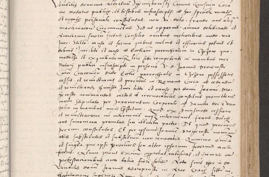 Zdjęcie nr 131 dla obiektu archiwalnego: Acta actorum coram reverendo patre domino Benedicto Isdbienski cancellario Gnesnesi, canonico et reverendissimi in Christo patris et domini domini Petri Dei gratia archiepiscopi Gnesnensis et episcopi Cracoviensis sedisque apostolice legati nati et primatis Regni Polonie, vicarioque in spiritualibus generali Cracoviensi ad annum Domini millesimum quingentisimum quadragesimum primum, cuius indictio est quatuordecima, pontificatus sanctissimi in Christo patris et domini nostri domini Pauli divina providencia pape tercii, anno ipsius septimo, feliciter continuantur. Dii cepta secundent