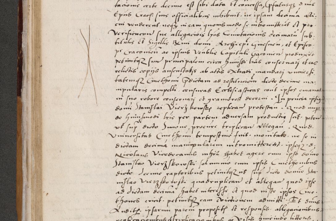 Zdjęcie nr 130 dla obiektu archiwalnego: Acta actorum coram reverendo patre domino Benedicto Isdbienski cancellario Gnesnesi, canonico et reverendissimi in Christo patris et domini domini Petri Dei gratia archiepiscopi Gnesnensis et episcopi Cracoviensis sedisque apostolice legati nati et primatis Regni Polonie, vicarioque in spiritualibus generali Cracoviensi ad annum Domini millesimum quingentisimum quadragesimum primum, cuius indictio est quatuordecima, pontificatus sanctissimi in Christo patris et domini nostri domini Pauli divina providencia pape tercii, anno ipsius septimo, feliciter continuantur. Dii cepta secundent