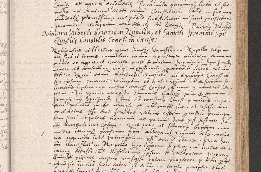 Zdjęcie nr 121 dla obiektu archiwalnego: Acta actorum coram reverendo patre domino Benedicto Isdbienski cancellario Gnesnesi, canonico et reverendissimi in Christo patris et domini domini Petri Dei gratia archiepiscopi Gnesnensis et episcopi Cracoviensis sedisque apostolice legati nati et primatis Regni Polonie, vicarioque in spiritualibus generali Cracoviensi ad annum Domini millesimum quingentisimum quadragesimum primum, cuius indictio est quatuordecima, pontificatus sanctissimi in Christo patris et domini nostri domini Pauli divina providencia pape tercii, anno ipsius septimo, feliciter continuantur. Dii cepta secundent