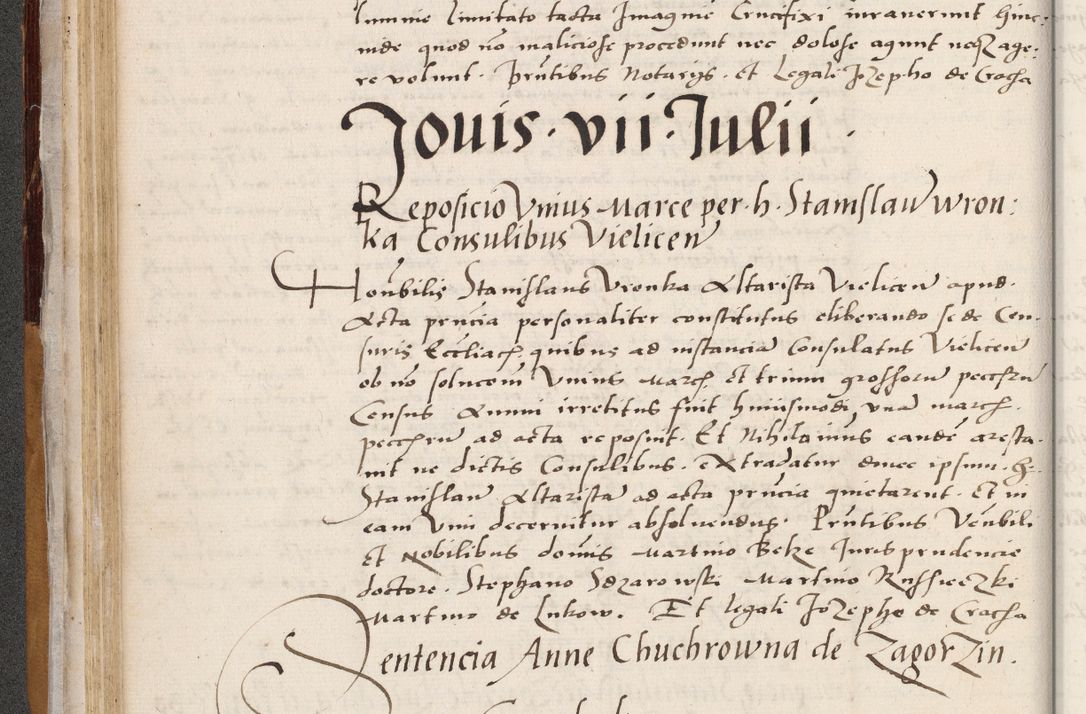 Zdjęcie nr 106 dla obiektu archiwalnego: Acta actorum coram reverendo patre domino Benedicto Isdbienski cancellario Gnesnesi, canonico et reverendissimi in Christo patris et domini domini Petri Dei gratia archiepiscopi Gnesnensis et episcopi Cracoviensis sedisque apostolice legati nati et primatis Regni Polonie, vicarioque in spiritualibus generali Cracoviensi ad annum Domini millesimum quingentisimum quadragesimum primum, cuius indictio est quatuordecima, pontificatus sanctissimi in Christo patris et domini nostri domini Pauli divina providencia pape tercii, anno ipsius septimo, feliciter continuantur. Dii cepta secundent