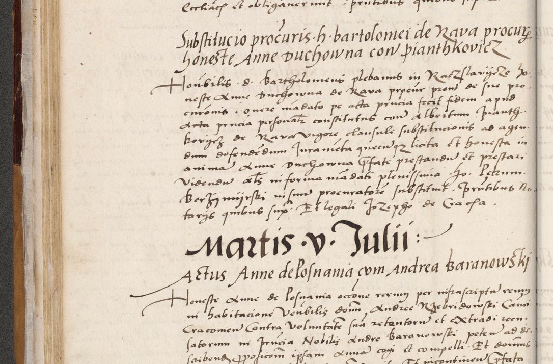 Zdjęcie nr 102 dla obiektu archiwalnego: Acta actorum coram reverendo patre domino Benedicto Isdbienski cancellario Gnesnesi, canonico et reverendissimi in Christo patris et domini domini Petri Dei gratia archiepiscopi Gnesnensis et episcopi Cracoviensis sedisque apostolice legati nati et primatis Regni Polonie, vicarioque in spiritualibus generali Cracoviensi ad annum Domini millesimum quingentisimum quadragesimum primum, cuius indictio est quatuordecima, pontificatus sanctissimi in Christo patris et domini nostri domini Pauli divina providencia pape tercii, anno ipsius septimo, feliciter continuantur. Dii cepta secundent