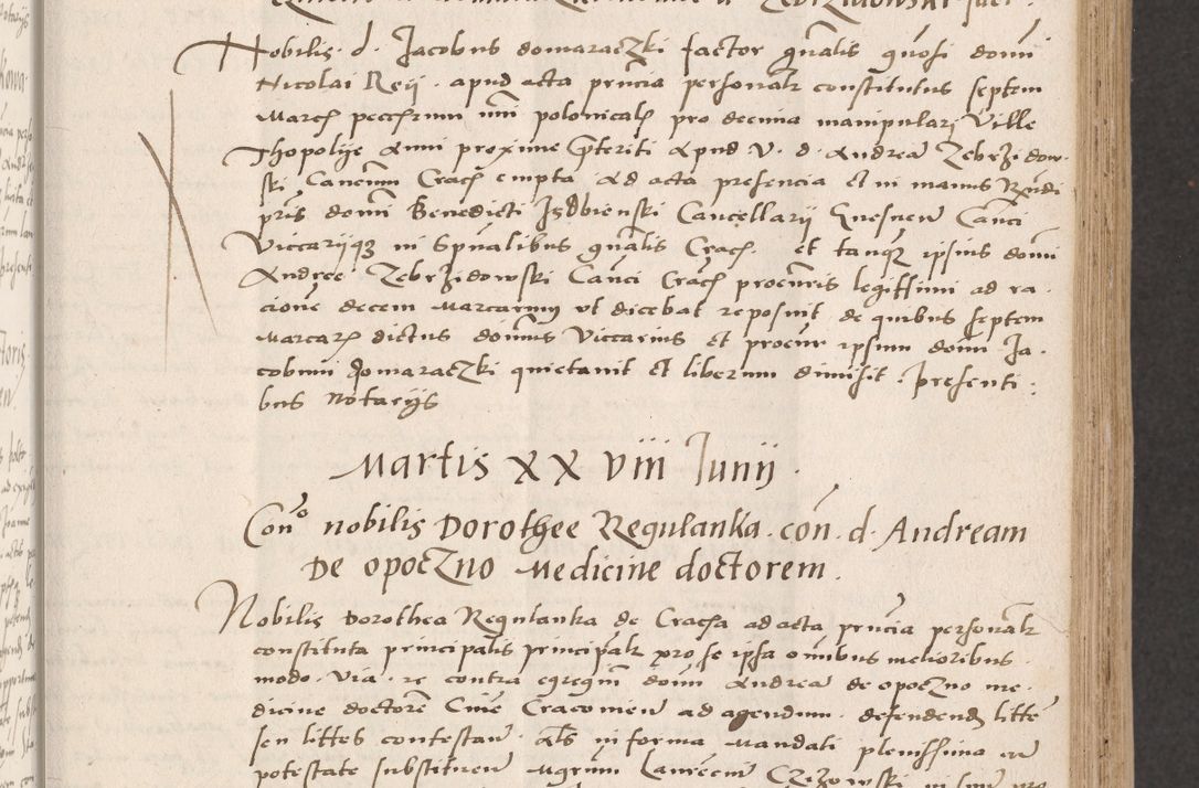 Zdjęcie nr 91 dla obiektu archiwalnego: Acta actorum coram reverendo patre domino Benedicto Isdbienski cancellario Gnesnesi, canonico et reverendissimi in Christo patris et domini domini Petri Dei gratia archiepiscopi Gnesnensis et episcopi Cracoviensis sedisque apostolice legati nati et primatis Regni Polonie, vicarioque in spiritualibus generali Cracoviensi ad annum Domini millesimum quingentisimum quadragesimum primum, cuius indictio est quatuordecima, pontificatus sanctissimi in Christo patris et domini nostri domini Pauli divina providencia pape tercii, anno ipsius septimo, feliciter continuantur. Dii cepta secundent
