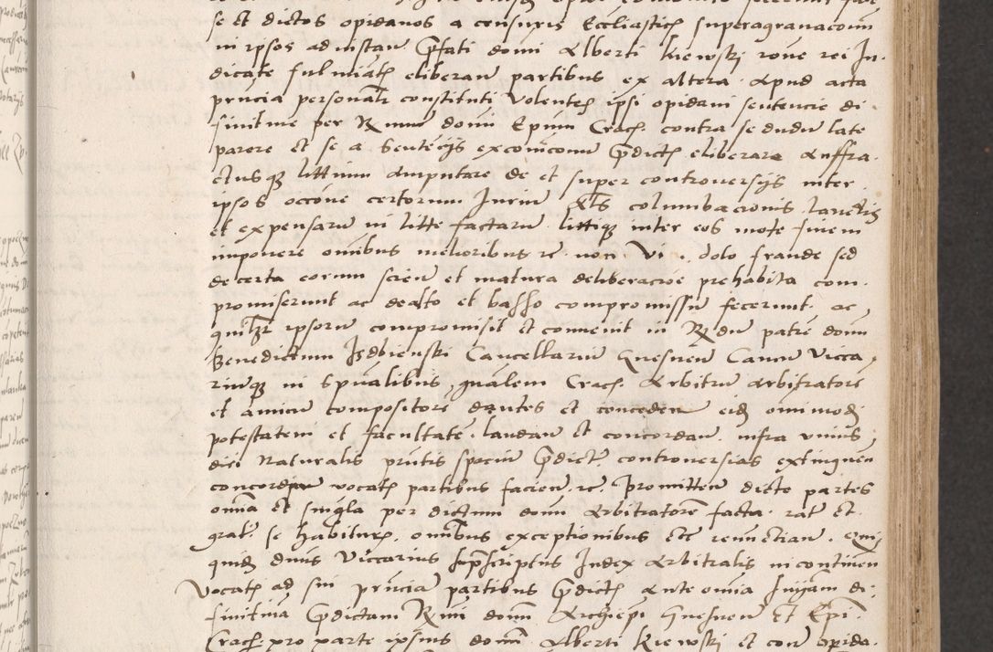 Zdjęcie nr 87 dla obiektu archiwalnego: Acta actorum coram reverendo patre domino Benedicto Isdbienski cancellario Gnesnesi, canonico et reverendissimi in Christo patris et domini domini Petri Dei gratia archiepiscopi Gnesnensis et episcopi Cracoviensis sedisque apostolice legati nati et primatis Regni Polonie, vicarioque in spiritualibus generali Cracoviensi ad annum Domini millesimum quingentisimum quadragesimum primum, cuius indictio est quatuordecima, pontificatus sanctissimi in Christo patris et domini nostri domini Pauli divina providencia pape tercii, anno ipsius septimo, feliciter continuantur. Dii cepta secundent