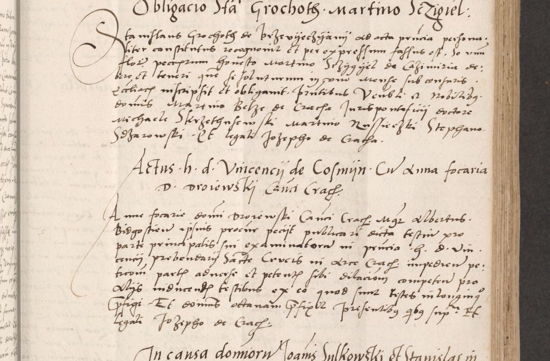 Zdjęcie nr 85 dla obiektu archiwalnego: Acta actorum coram reverendo patre domino Benedicto Isdbienski cancellario Gnesnesi, canonico et reverendissimi in Christo patris et domini domini Petri Dei gratia archiepiscopi Gnesnensis et episcopi Cracoviensis sedisque apostolice legati nati et primatis Regni Polonie, vicarioque in spiritualibus generali Cracoviensi ad annum Domini millesimum quingentisimum quadragesimum primum, cuius indictio est quatuordecima, pontificatus sanctissimi in Christo patris et domini nostri domini Pauli divina providencia pape tercii, anno ipsius septimo, feliciter continuantur. Dii cepta secundent
