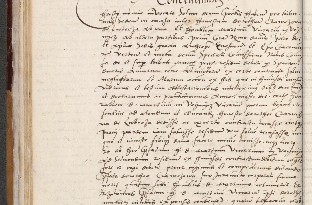 Zdjęcie nr 84 dla obiektu archiwalnego: Acta actorum coram reverendo patre domino Benedicto Isdbienski cancellario Gnesnesi, canonico et reverendissimi in Christo patris et domini domini Petri Dei gratia archiepiscopi Gnesnensis et episcopi Cracoviensis sedisque apostolice legati nati et primatis Regni Polonie, vicarioque in spiritualibus generali Cracoviensi ad annum Domini millesimum quingentisimum quadragesimum primum, cuius indictio est quatuordecima, pontificatus sanctissimi in Christo patris et domini nostri domini Pauli divina providencia pape tercii, anno ipsius septimo, feliciter continuantur. Dii cepta secundent
