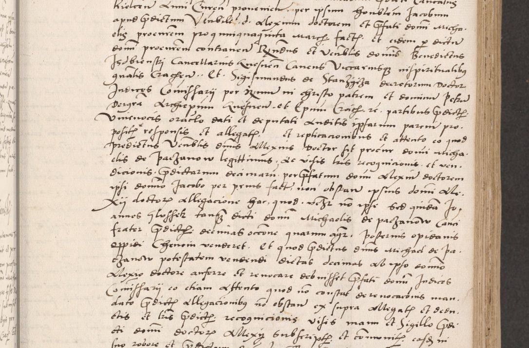 Zdjęcie nr 83 dla obiektu archiwalnego: Acta actorum coram reverendo patre domino Benedicto Isdbienski cancellario Gnesnesi, canonico et reverendissimi in Christo patris et domini domini Petri Dei gratia archiepiscopi Gnesnensis et episcopi Cracoviensis sedisque apostolice legati nati et primatis Regni Polonie, vicarioque in spiritualibus generali Cracoviensi ad annum Domini millesimum quingentisimum quadragesimum primum, cuius indictio est quatuordecima, pontificatus sanctissimi in Christo patris et domini nostri domini Pauli divina providencia pape tercii, anno ipsius septimo, feliciter continuantur. Dii cepta secundent