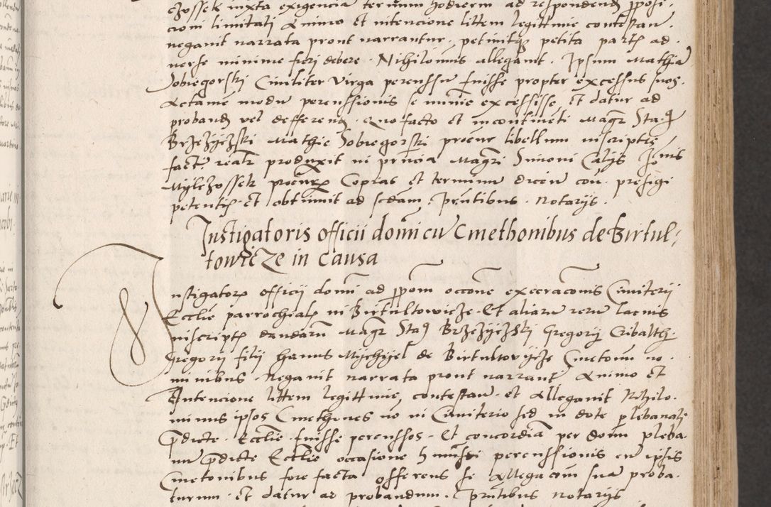 Zdjęcie nr 75 dla obiektu archiwalnego: Acta actorum coram reverendo patre domino Benedicto Isdbienski cancellario Gnesnesi, canonico et reverendissimi in Christo patris et domini domini Petri Dei gratia archiepiscopi Gnesnensis et episcopi Cracoviensis sedisque apostolice legati nati et primatis Regni Polonie, vicarioque in spiritualibus generali Cracoviensi ad annum Domini millesimum quingentisimum quadragesimum primum, cuius indictio est quatuordecima, pontificatus sanctissimi in Christo patris et domini nostri domini Pauli divina providencia pape tercii, anno ipsius septimo, feliciter continuantur. Dii cepta secundent