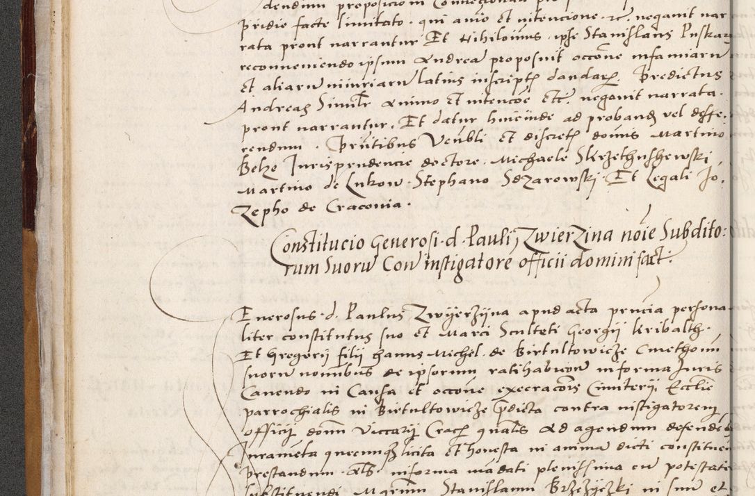 Zdjęcie nr 64 dla obiektu archiwalnego: Acta actorum coram reverendo patre domino Benedicto Isdbienski cancellario Gnesnesi, canonico et reverendissimi in Christo patris et domini domini Petri Dei gratia archiepiscopi Gnesnensis et episcopi Cracoviensis sedisque apostolice legati nati et primatis Regni Polonie, vicarioque in spiritualibus generali Cracoviensi ad annum Domini millesimum quingentisimum quadragesimum primum, cuius indictio est quatuordecima, pontificatus sanctissimi in Christo patris et domini nostri domini Pauli divina providencia pape tercii, anno ipsius septimo, feliciter continuantur. Dii cepta secundent