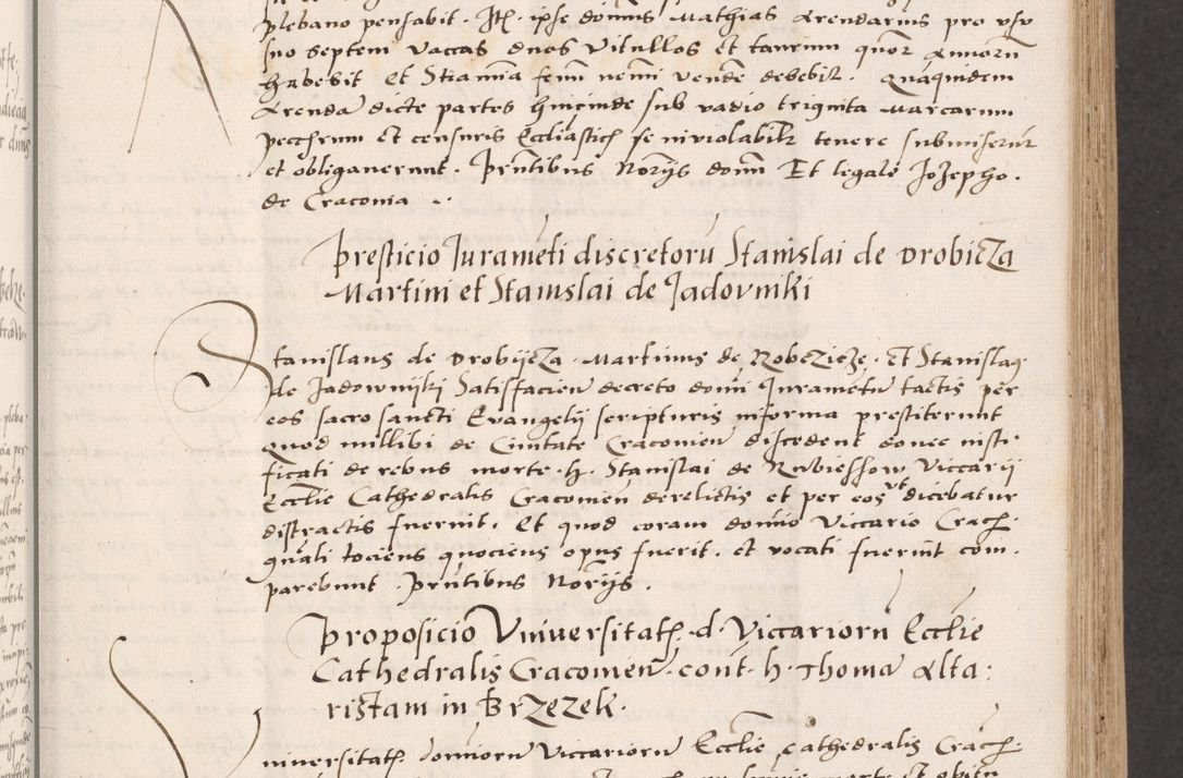 Zdjęcie nr 59 dla obiektu archiwalnego: Acta actorum coram reverendo patre domino Benedicto Isdbienski cancellario Gnesnesi, canonico et reverendissimi in Christo patris et domini domini Petri Dei gratia archiepiscopi Gnesnensis et episcopi Cracoviensis sedisque apostolice legati nati et primatis Regni Polonie, vicarioque in spiritualibus generali Cracoviensi ad annum Domini millesimum quingentisimum quadragesimum primum, cuius indictio est quatuordecima, pontificatus sanctissimi in Christo patris et domini nostri domini Pauli divina providencia pape tercii, anno ipsius septimo, feliciter continuantur. Dii cepta secundent