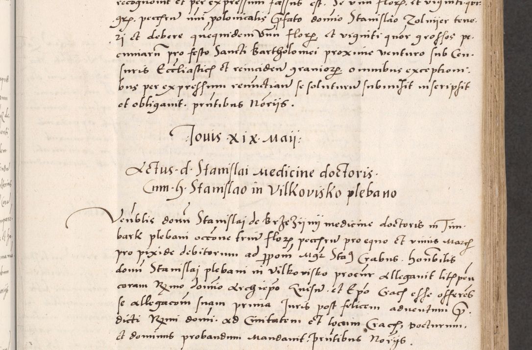 Zdjęcie nr 49 dla obiektu archiwalnego: Acta actorum coram reverendo patre domino Benedicto Isdbienski cancellario Gnesnesi, canonico et reverendissimi in Christo patris et domini domini Petri Dei gratia archiepiscopi Gnesnensis et episcopi Cracoviensis sedisque apostolice legati nati et primatis Regni Polonie, vicarioque in spiritualibus generali Cracoviensi ad annum Domini millesimum quingentisimum quadragesimum primum, cuius indictio est quatuordecima, pontificatus sanctissimi in Christo patris et domini nostri domini Pauli divina providencia pape tercii, anno ipsius septimo, feliciter continuantur. Dii cepta secundent