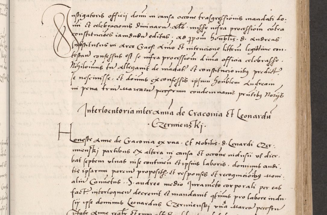 Zdjęcie nr 47 dla obiektu archiwalnego: Acta actorum coram reverendo patre domino Benedicto Isdbienski cancellario Gnesnesi, canonico et reverendissimi in Christo patris et domini domini Petri Dei gratia archiepiscopi Gnesnensis et episcopi Cracoviensis sedisque apostolice legati nati et primatis Regni Polonie, vicarioque in spiritualibus generali Cracoviensi ad annum Domini millesimum quingentisimum quadragesimum primum, cuius indictio est quatuordecima, pontificatus sanctissimi in Christo patris et domini nostri domini Pauli divina providencia pape tercii, anno ipsius septimo, feliciter continuantur. Dii cepta secundent