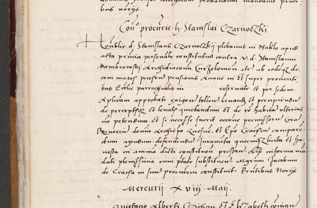 Zdjęcie nr 48 dla obiektu archiwalnego: Acta actorum coram reverendo patre domino Benedicto Isdbienski cancellario Gnesnesi, canonico et reverendissimi in Christo patris et domini domini Petri Dei gratia archiepiscopi Gnesnensis et episcopi Cracoviensis sedisque apostolice legati nati et primatis Regni Polonie, vicarioque in spiritualibus generali Cracoviensi ad annum Domini millesimum quingentisimum quadragesimum primum, cuius indictio est quatuordecima, pontificatus sanctissimi in Christo patris et domini nostri domini Pauli divina providencia pape tercii, anno ipsius septimo, feliciter continuantur. Dii cepta secundent