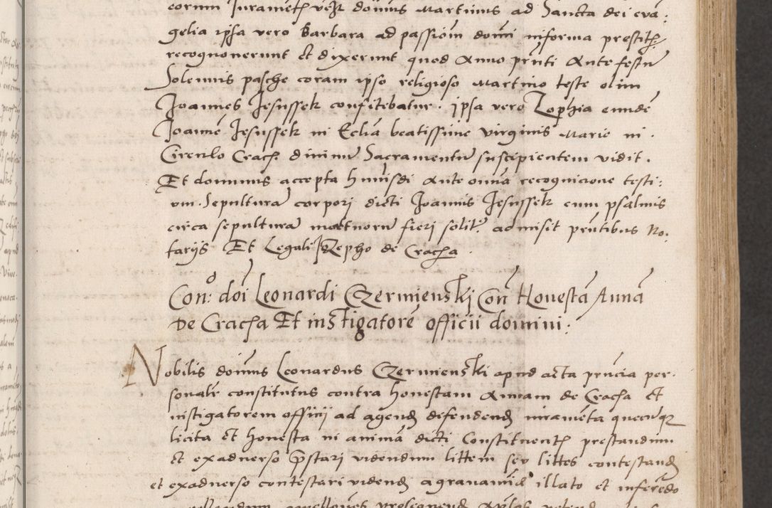 Zdjęcie nr 41 dla obiektu archiwalnego: Acta actorum coram reverendo patre domino Benedicto Isdbienski cancellario Gnesnesi, canonico et reverendissimi in Christo patris et domini domini Petri Dei gratia archiepiscopi Gnesnensis et episcopi Cracoviensis sedisque apostolice legati nati et primatis Regni Polonie, vicarioque in spiritualibus generali Cracoviensi ad annum Domini millesimum quingentisimum quadragesimum primum, cuius indictio est quatuordecima, pontificatus sanctissimi in Christo patris et domini nostri domini Pauli divina providencia pape tercii, anno ipsius septimo, feliciter continuantur. Dii cepta secundent