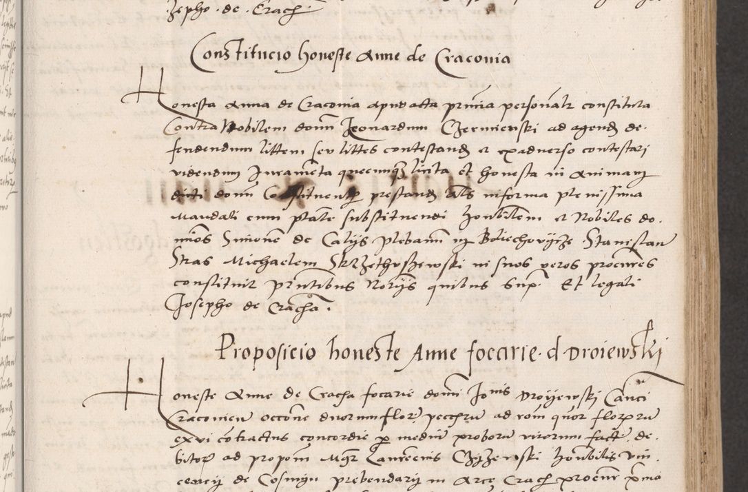Zdjęcie nr 27 dla obiektu archiwalnego: Acta actorum coram reverendo patre domino Benedicto Isdbienski cancellario Gnesnesi, canonico et reverendissimi in Christo patris et domini domini Petri Dei gratia archiepiscopi Gnesnensis et episcopi Cracoviensis sedisque apostolice legati nati et primatis Regni Polonie, vicarioque in spiritualibus generali Cracoviensi ad annum Domini millesimum quingentisimum quadragesimum primum, cuius indictio est quatuordecima, pontificatus sanctissimi in Christo patris et domini nostri domini Pauli divina providencia pape tercii, anno ipsius septimo, feliciter continuantur. Dii cepta secundent