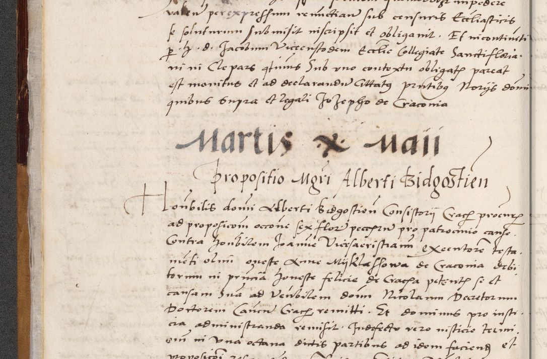 Zdjęcie nr 28 dla obiektu archiwalnego: Acta actorum coram reverendo patre domino Benedicto Isdbienski cancellario Gnesnesi, canonico et reverendissimi in Christo patris et domini domini Petri Dei gratia archiepiscopi Gnesnensis et episcopi Cracoviensis sedisque apostolice legati nati et primatis Regni Polonie, vicarioque in spiritualibus generali Cracoviensi ad annum Domini millesimum quingentisimum quadragesimum primum, cuius indictio est quatuordecima, pontificatus sanctissimi in Christo patris et domini nostri domini Pauli divina providencia pape tercii, anno ipsius septimo, feliciter continuantur. Dii cepta secundent