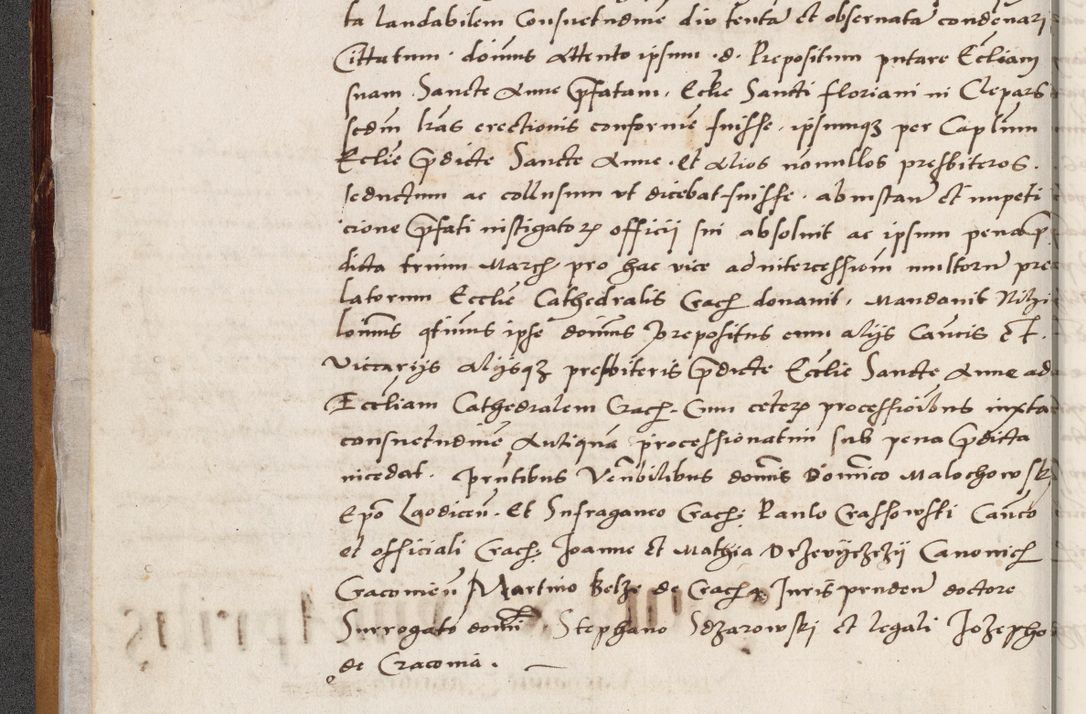 Zdjęcie nr 22 dla obiektu archiwalnego: Acta actorum coram reverendo patre domino Benedicto Isdbienski cancellario Gnesnesi, canonico et reverendissimi in Christo patris et domini domini Petri Dei gratia archiepiscopi Gnesnensis et episcopi Cracoviensis sedisque apostolice legati nati et primatis Regni Polonie, vicarioque in spiritualibus generali Cracoviensi ad annum Domini millesimum quingentisimum quadragesimum primum, cuius indictio est quatuordecima, pontificatus sanctissimi in Christo patris et domini nostri domini Pauli divina providencia pape tercii, anno ipsius septimo, feliciter continuantur. Dii cepta secundent