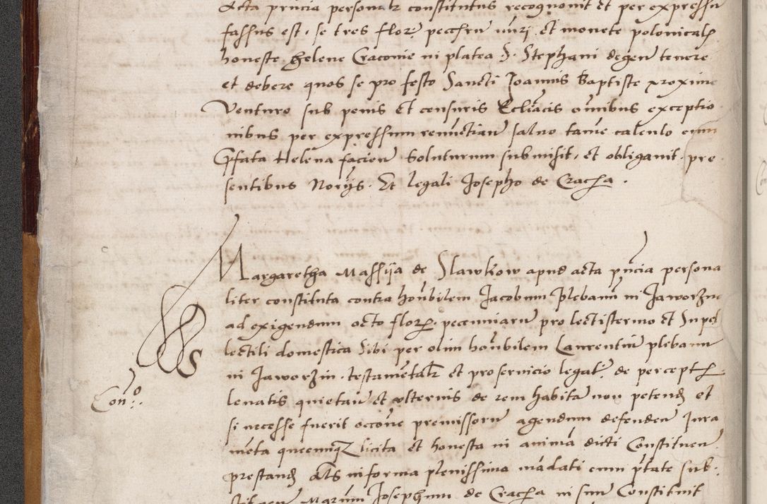 Zdjęcie nr 20 dla obiektu archiwalnego: Acta actorum coram reverendo patre domino Benedicto Isdbienski cancellario Gnesnesi, canonico et reverendissimi in Christo patris et domini domini Petri Dei gratia archiepiscopi Gnesnensis et episcopi Cracoviensis sedisque apostolice legati nati et primatis Regni Polonie, vicarioque in spiritualibus generali Cracoviensi ad annum Domini millesimum quingentisimum quadragesimum primum, cuius indictio est quatuordecima, pontificatus sanctissimi in Christo patris et domini nostri domini Pauli divina providencia pape tercii, anno ipsius septimo, feliciter continuantur. Dii cepta secundent