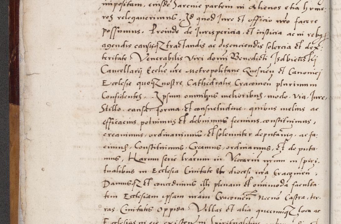 Zdjęcie nr 12 dla obiektu archiwalnego: Acta actorum coram reverendo patre domino Benedicto Isdbienski cancellario Gnesnesi, canonico et reverendissimi in Christo patris et domini domini Petri Dei gratia archiepiscopi Gnesnensis et episcopi Cracoviensis sedisque apostolice legati nati et primatis Regni Polonie, vicarioque in spiritualibus generali Cracoviensi ad annum Domini millesimum quingentisimum quadragesimum primum, cuius indictio est quatuordecima, pontificatus sanctissimi in Christo patris et domini nostri domini Pauli divina providencia pape tercii, anno ipsius septimo, feliciter continuantur. Dii cepta secundent