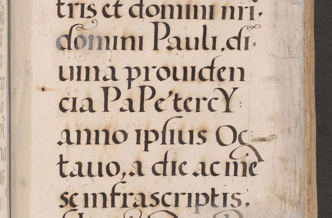 Zdjęcie nr 9 dla obiektu archiwalnego: Acta actorum coram reverendo patre domino Benedicto Isdbienski cancellario Gnesnesi, canonico et reverendissimi in Christo patris et domini domini Petri Dei gratia archiepiscopi Gnesnensis et episcopi Cracoviensis sedisque apostolice legati nati et primatis Regni Polonie, vicarioque in spiritualibus generali Cracoviensi ad annum Domini millesimum quingentisimum quadragesimum primum, cuius indictio est quatuordecima, pontificatus sanctissimi in Christo patris et domini nostri domini Pauli divina providencia pape tercii, anno ipsius septimo, feliciter continuantur. Dii cepta secundent