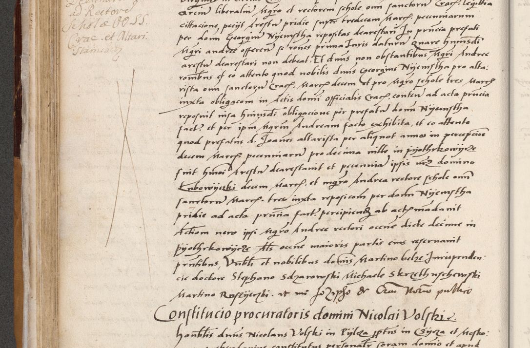 Zdjęcie nr 208 dla obiektu archiwalnego: Acta actorum coram reverendo patre domino Benedicto Isdbienski cancellario Gnesnesi, canonico et reverendissimi in Christo patris et domini domini Petri Dei gratia archiepiscopi Gnesnensis et episcopi Cracoviensis sedisque apostolice legati nati et primatis Regni Polonie, vicarioque in spiritualibus generali Cracoviensi ad annum Domini millesimum quingentisimum quadragesimum primum, cuius indictio est quatuordecima, pontificatus sanctissimi in Christo patris et domini nostri domini Pauli divina providencia pape tercii, anno ipsius septimo, feliciter continuantur. Dii cepta secundent