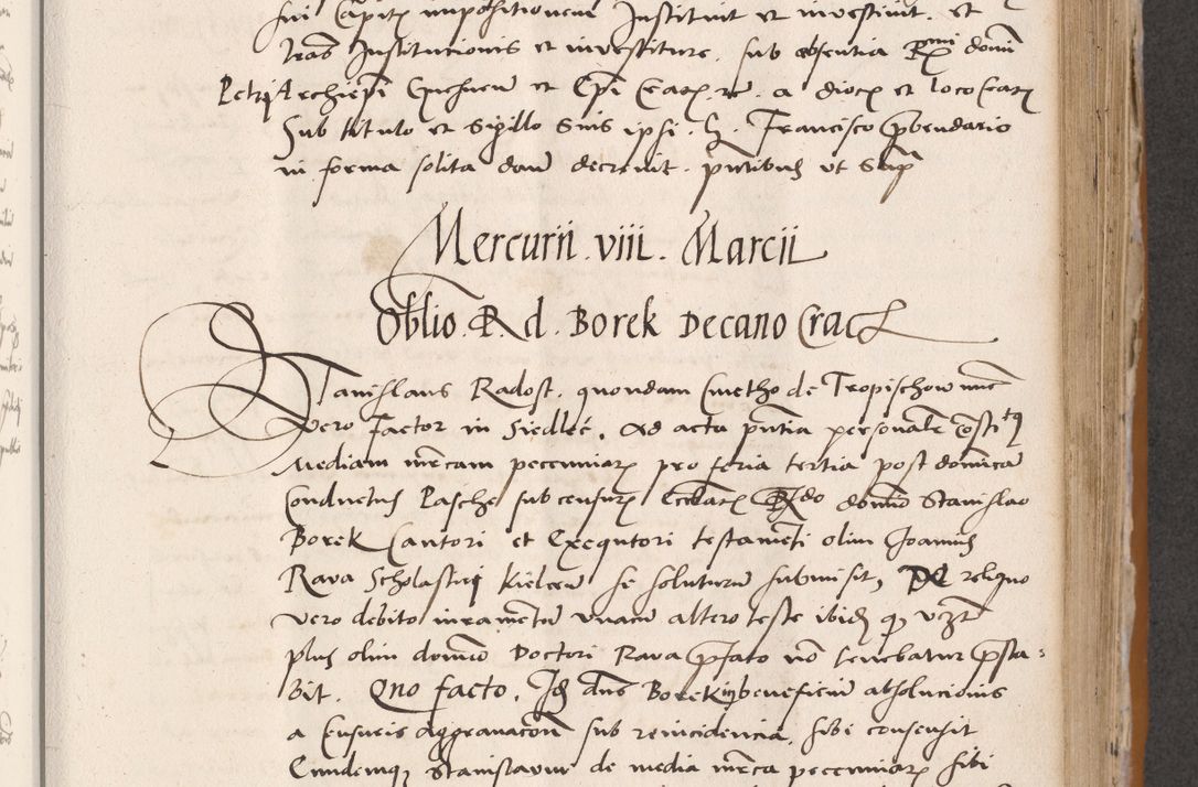 Zdjęcie nr 375 dla obiektu archiwalnego: Acta actorum coram reverendo patre domino Benedicto Isdbienski cancellario Gnesnesi, canonico et reverendissimi in Christo patris et domini domini Petri Dei gratia archiepiscopi Gnesnensis et episcopi Cracoviensis sedisque apostolice legati nati et primatis Regni Polonie, vicarioque in spiritualibus generali Cracoviensi ad annum Domini millesimum quingentisimum quadragesimum primum, cuius indictio est quatuordecima, pontificatus sanctissimi in Christo patris et domini nostri domini Pauli divina providencia pape tercii, anno ipsius septimo, feliciter continuantur. Dii cepta secundent
