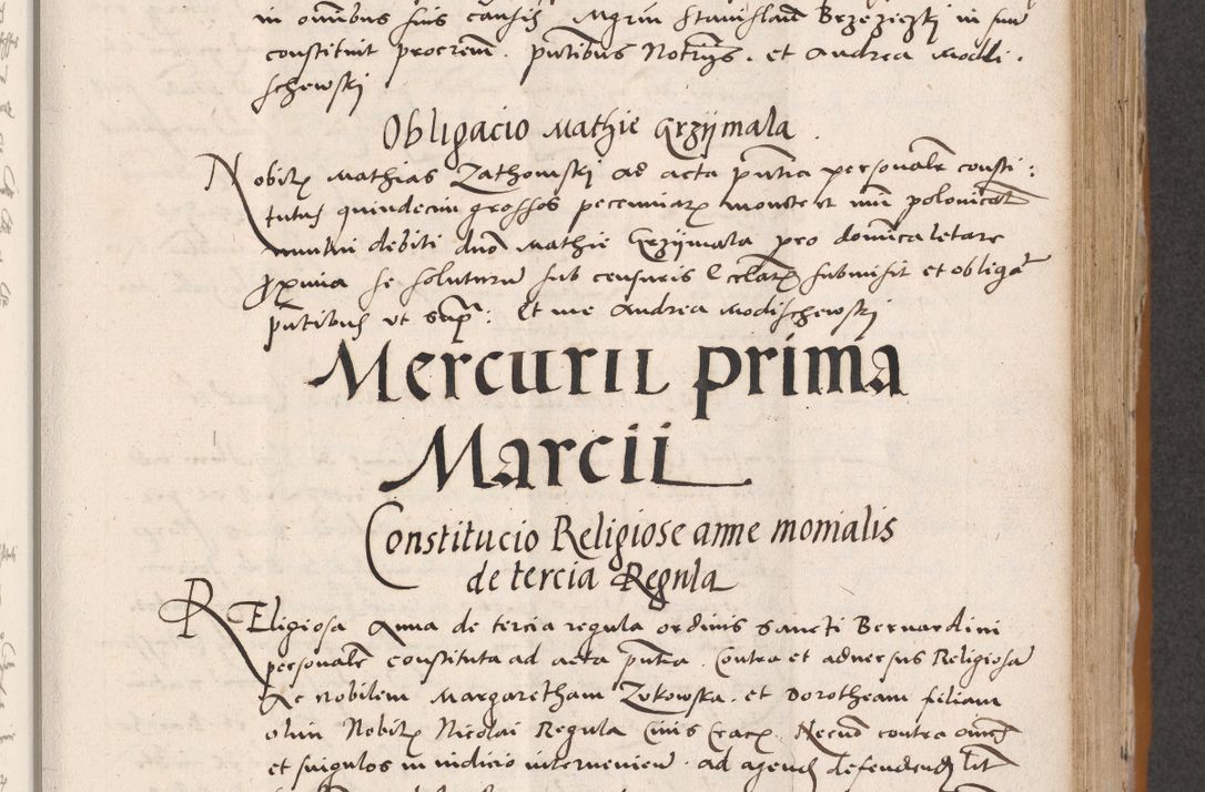 Zdjęcie nr 335 dla obiektu archiwalnego: Acta actorum coram reverendo patre domino Benedicto Isdbienski cancellario Gnesnesi, canonico et reverendissimi in Christo patris et domini domini Petri Dei gratia archiepiscopi Gnesnensis et episcopi Cracoviensis sedisque apostolice legati nati et primatis Regni Polonie, vicarioque in spiritualibus generali Cracoviensi ad annum Domini millesimum quingentisimum quadragesimum primum, cuius indictio est quatuordecima, pontificatus sanctissimi in Christo patris et domini nostri domini Pauli divina providencia pape tercii, anno ipsius septimo, feliciter continuantur. Dii cepta secundent