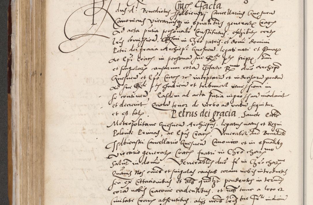 Zdjęcie nr 328 dla obiektu archiwalnego: Acta actorum coram reverendo patre domino Benedicto Isdbienski cancellario Gnesnesi, canonico et reverendissimi in Christo patris et domini domini Petri Dei gratia archiepiscopi Gnesnensis et episcopi Cracoviensis sedisque apostolice legati nati et primatis Regni Polonie, vicarioque in spiritualibus generali Cracoviensi ad annum Domini millesimum quingentisimum quadragesimum primum, cuius indictio est quatuordecima, pontificatus sanctissimi in Christo patris et domini nostri domini Pauli divina providencia pape tercii, anno ipsius septimo, feliciter continuantur. Dii cepta secundent