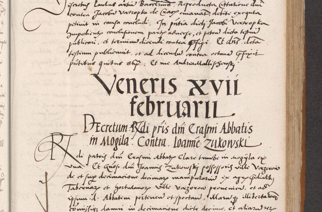 Zdjęcie nr 313 dla obiektu archiwalnego: Acta actorum coram reverendo patre domino Benedicto Isdbienski cancellario Gnesnesi, canonico et reverendissimi in Christo patris et domini domini Petri Dei gratia archiepiscopi Gnesnensis et episcopi Cracoviensis sedisque apostolice legati nati et primatis Regni Polonie, vicarioque in spiritualibus generali Cracoviensi ad annum Domini millesimum quingentisimum quadragesimum primum, cuius indictio est quatuordecima, pontificatus sanctissimi in Christo patris et domini nostri domini Pauli divina providencia pape tercii, anno ipsius septimo, feliciter continuantur. Dii cepta secundent