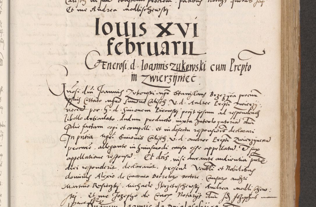 Zdjęcie nr 311 dla obiektu archiwalnego: Acta actorum coram reverendo patre domino Benedicto Isdbienski cancellario Gnesnesi, canonico et reverendissimi in Christo patris et domini domini Petri Dei gratia archiepiscopi Gnesnensis et episcopi Cracoviensis sedisque apostolice legati nati et primatis Regni Polonie, vicarioque in spiritualibus generali Cracoviensi ad annum Domini millesimum quingentisimum quadragesimum primum, cuius indictio est quatuordecima, pontificatus sanctissimi in Christo patris et domini nostri domini Pauli divina providencia pape tercii, anno ipsius septimo, feliciter continuantur. Dii cepta secundent