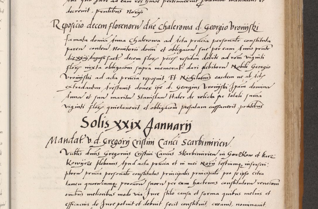 Zdjęcie nr 289 dla obiektu archiwalnego: Acta actorum coram reverendo patre domino Benedicto Isdbienski cancellario Gnesnesi, canonico et reverendissimi in Christo patris et domini domini Petri Dei gratia archiepiscopi Gnesnensis et episcopi Cracoviensis sedisque apostolice legati nati et primatis Regni Polonie, vicarioque in spiritualibus generali Cracoviensi ad annum Domini millesimum quingentisimum quadragesimum primum, cuius indictio est quatuordecima, pontificatus sanctissimi in Christo patris et domini nostri domini Pauli divina providencia pape tercii, anno ipsius septimo, feliciter continuantur. Dii cepta secundent