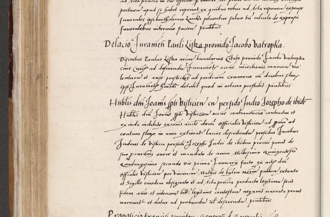 Zdjęcie nr 292 dla obiektu archiwalnego: Acta actorum coram reverendo patre domino Benedicto Isdbienski cancellario Gnesnesi, canonico et reverendissimi in Christo patris et domini domini Petri Dei gratia archiepiscopi Gnesnensis et episcopi Cracoviensis sedisque apostolice legati nati et primatis Regni Polonie, vicarioque in spiritualibus generali Cracoviensi ad annum Domini millesimum quingentisimum quadragesimum primum, cuius indictio est quatuordecima, pontificatus sanctissimi in Christo patris et domini nostri domini Pauli divina providencia pape tercii, anno ipsius septimo, feliciter continuantur. Dii cepta secundent