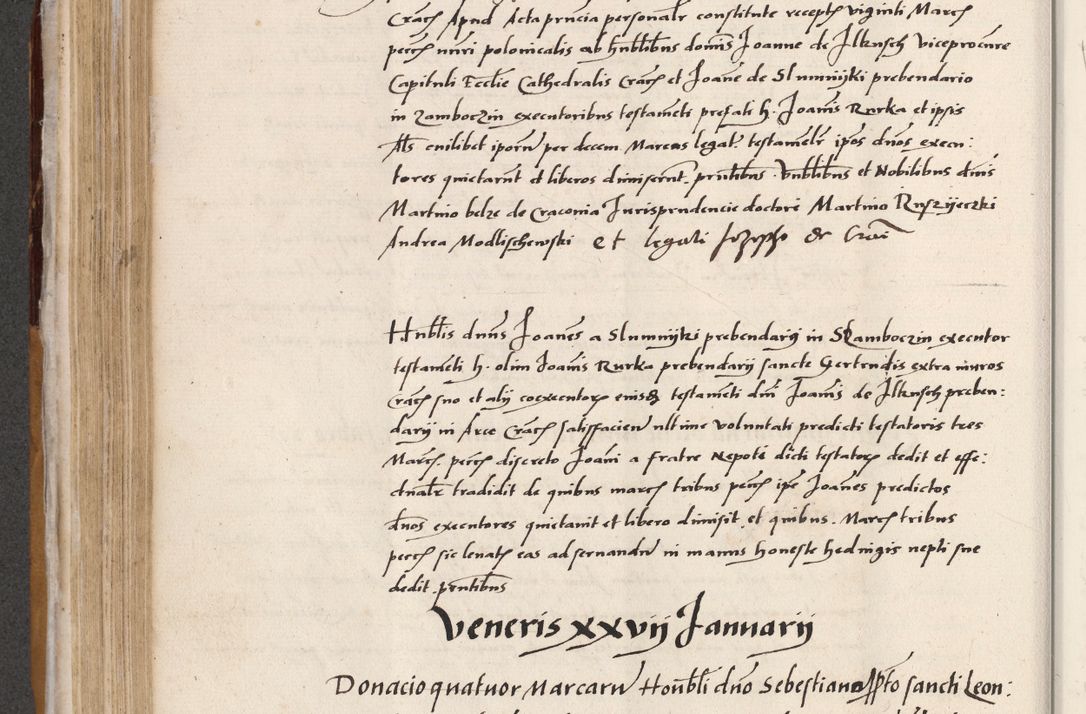Zdjęcie nr 286 dla obiektu archiwalnego: Acta actorum coram reverendo patre domino Benedicto Isdbienski cancellario Gnesnesi, canonico et reverendissimi in Christo patris et domini domini Petri Dei gratia archiepiscopi Gnesnensis et episcopi Cracoviensis sedisque apostolice legati nati et primatis Regni Polonie, vicarioque in spiritualibus generali Cracoviensi ad annum Domini millesimum quingentisimum quadragesimum primum, cuius indictio est quatuordecima, pontificatus sanctissimi in Christo patris et domini nostri domini Pauli divina providencia pape tercii, anno ipsius septimo, feliciter continuantur. Dii cepta secundent