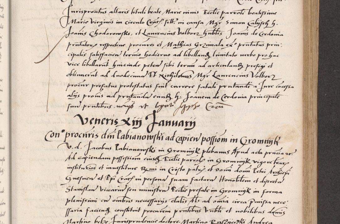 Zdjęcie nr 271 dla obiektu archiwalnego: Acta actorum coram reverendo patre domino Benedicto Isdbienski cancellario Gnesnesi, canonico et reverendissimi in Christo patris et domini domini Petri Dei gratia archiepiscopi Gnesnensis et episcopi Cracoviensis sedisque apostolice legati nati et primatis Regni Polonie, vicarioque in spiritualibus generali Cracoviensi ad annum Domini millesimum quingentisimum quadragesimum primum, cuius indictio est quatuordecima, pontificatus sanctissimi in Christo patris et domini nostri domini Pauli divina providencia pape tercii, anno ipsius septimo, feliciter continuantur. Dii cepta secundent
