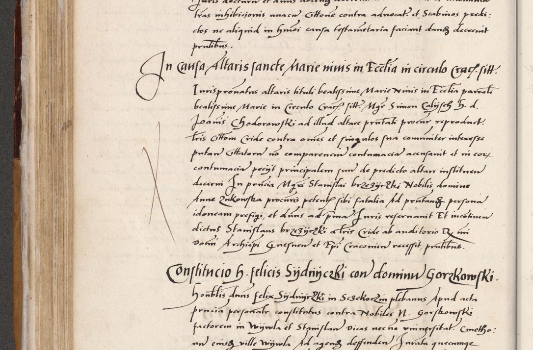 Zdjęcie nr 260 dla obiektu archiwalnego: Acta actorum coram reverendo patre domino Benedicto Isdbienski cancellario Gnesnesi, canonico et reverendissimi in Christo patris et domini domini Petri Dei gratia archiepiscopi Gnesnensis et episcopi Cracoviensis sedisque apostolice legati nati et primatis Regni Polonie, vicarioque in spiritualibus generali Cracoviensi ad annum Domini millesimum quingentisimum quadragesimum primum, cuius indictio est quatuordecima, pontificatus sanctissimi in Christo patris et domini nostri domini Pauli divina providencia pape tercii, anno ipsius septimo, feliciter continuantur. Dii cepta secundent