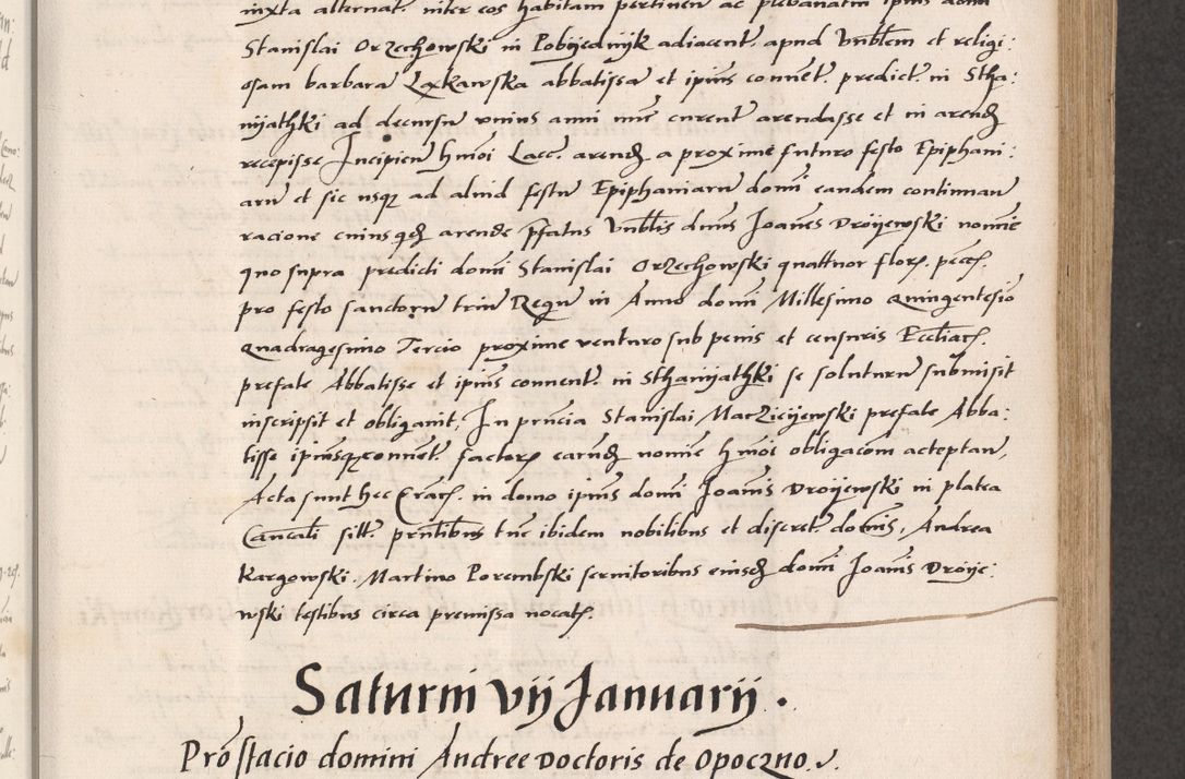 Zdjęcie nr 259 dla obiektu archiwalnego: Acta actorum coram reverendo patre domino Benedicto Isdbienski cancellario Gnesnesi, canonico et reverendissimi in Christo patris et domini domini Petri Dei gratia archiepiscopi Gnesnensis et episcopi Cracoviensis sedisque apostolice legati nati et primatis Regni Polonie, vicarioque in spiritualibus generali Cracoviensi ad annum Domini millesimum quingentisimum quadragesimum primum, cuius indictio est quatuordecima, pontificatus sanctissimi in Christo patris et domini nostri domini Pauli divina providencia pape tercii, anno ipsius septimo, feliciter continuantur. Dii cepta secundent