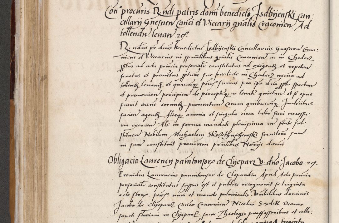 Zdjęcie nr 258 dla obiektu archiwalnego: Acta actorum coram reverendo patre domino Benedicto Isdbienski cancellario Gnesnesi, canonico et reverendissimi in Christo patris et domini domini Petri Dei gratia archiepiscopi Gnesnensis et episcopi Cracoviensis sedisque apostolice legati nati et primatis Regni Polonie, vicarioque in spiritualibus generali Cracoviensi ad annum Domini millesimum quingentisimum quadragesimum primum, cuius indictio est quatuordecima, pontificatus sanctissimi in Christo patris et domini nostri domini Pauli divina providencia pape tercii, anno ipsius septimo, feliciter continuantur. Dii cepta secundent