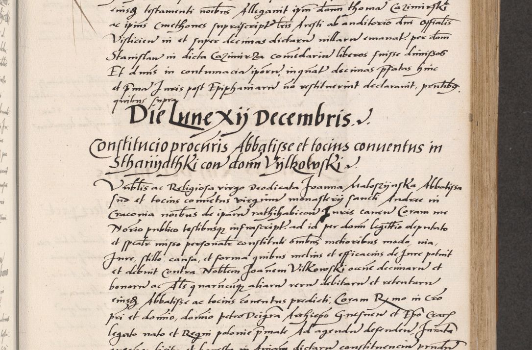 Zdjęcie nr 241 dla obiektu archiwalnego: Acta actorum coram reverendo patre domino Benedicto Isdbienski cancellario Gnesnesi, canonico et reverendissimi in Christo patris et domini domini Petri Dei gratia archiepiscopi Gnesnensis et episcopi Cracoviensis sedisque apostolice legati nati et primatis Regni Polonie, vicarioque in spiritualibus generali Cracoviensi ad annum Domini millesimum quingentisimum quadragesimum primum, cuius indictio est quatuordecima, pontificatus sanctissimi in Christo patris et domini nostri domini Pauli divina providencia pape tercii, anno ipsius septimo, feliciter continuantur. Dii cepta secundent
